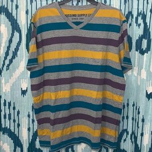 Mossimo Striped V-Neck T-Shirt